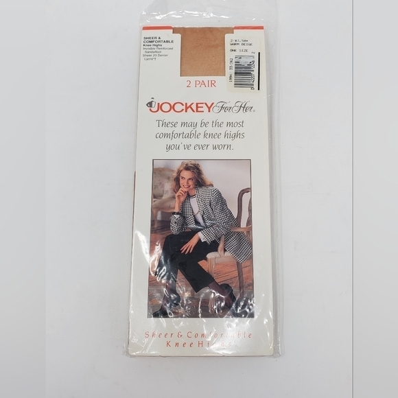NOS VINTAGE JOCKEY FOR HER LOT OF 3 HOISERY PANTYHOSE NYLON STOCKINGS WOMEN - Picture 10 of 15
